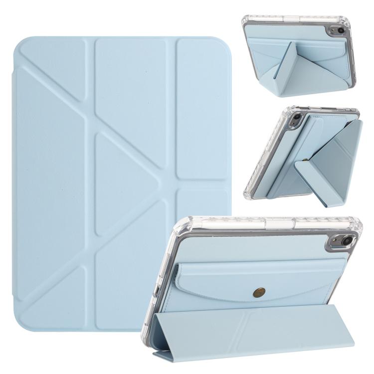 Back Wallet Y-Fold Deformation Leather Smart Tablet Case, For iPad 11th Gen 2025 A16