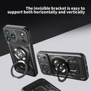 For iPhone 17 Armor Rotating Holder MagSafe Phone Case