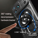 For iPhone 17 Armor Rotating Holder MagSafe Phone Case