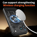 For iPhone 17 Armor Rotating Holder MagSafe Phone Case