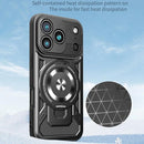 For iPhone 17 Armor Rotating Holder MagSafe Phone Case