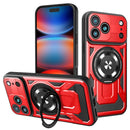For iPhone 17 Armor Rotating Holder MagSafe Phone Case