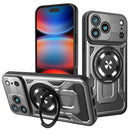 For iPhone 17 Armor Rotating Holder MagSafe Phone Case
