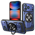 For iPhone 17 Pro Max Armor Rotating Holder MagSafe Phone Case