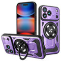 For iPhone 17 Pro Max Armor Rotating Holder MagSafe Phone Case