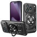 For iPhone 17 Armor Rotating Holder MagSafe Phone Case