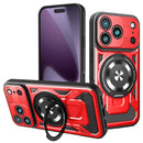 For iPhone 17 Armor Rotating Holder MagSafe Phone Case