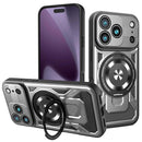 For iPhone 17 Armor Rotating Holder MagSafe Phone Case