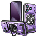 For iPhone 17 Armor Rotating Holder MagSafe Phone Case