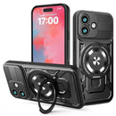 For iPhone 17 Armor Rotating Holder MagSafe Phone Case