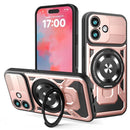 For iPhone 17 Armor Rotating Holder MagSafe Phone Case