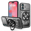 For iPhone 17 Armor Rotating Holder MagSafe Phone Case