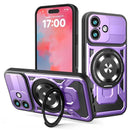For iPhone 17 Armor Rotating Holder MagSafe Phone Case