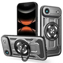 For iPhone 17 Armor Rotating Holder MagSafe Phone Case