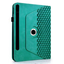 Rotatable Rhombus Embossed Smart Leather Tablet Case, For Samsung Galaxy Tab S9 FE+ / S9+