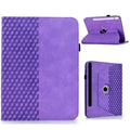 Rotatable Rhombus Embossed Smart Leather Tablet Case, For Samsung Galaxy Tab S9 FE+ / S9+