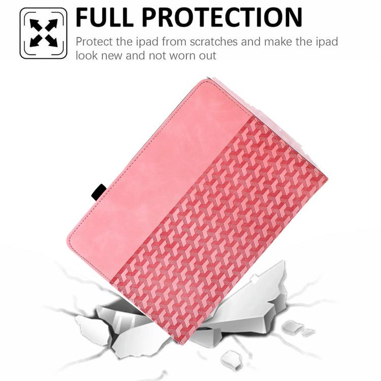 Rotatable Building Blocks Embossed Smart Leather Tablet Case, For iPad 11th Gen 2025 A16