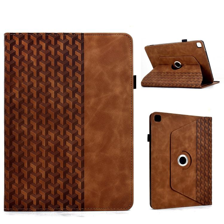 Rotatable Embossed Smart Leather Tablet Case For Samsung Galaxy Tab S9 FE+