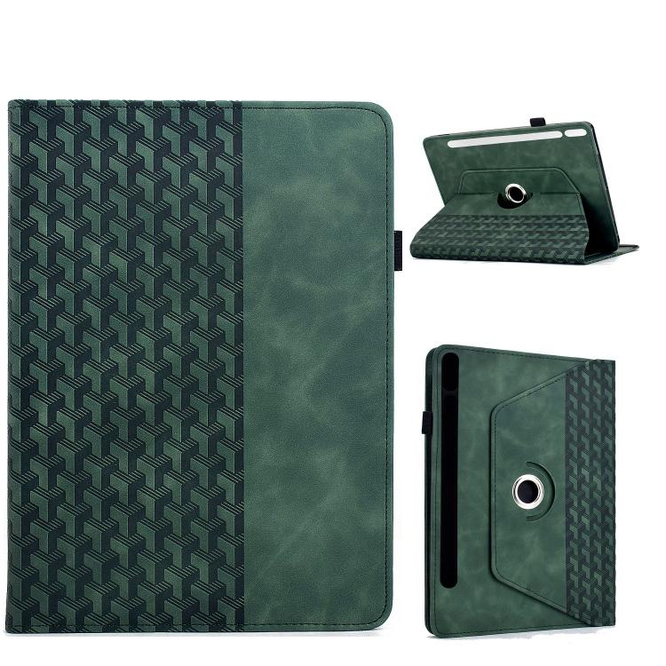 Rotatable Embossed Smart Leather Tablet Case For Samsung Galaxy Tab S9 FE+