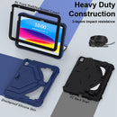 Silicone PC Tablet stand Case with Shoulder Strap, For iPad 11th Gen 2025 A16