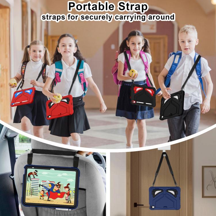 Silicone PC Tablet stand Case with Shoulder Strap, For iPad 11th Gen 2025 A16