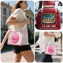 Pattern Rotation Grip Holder Clear PC TPU Tablet Case with Shoulder Strap, For iPad 11th gen 2025 A16