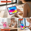 Pattern Rotation Grip Holder Clear PC TPU Tablet Case with Shoulder Strap, For iPad 11th gen 2025 A16