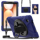 Rotatable Holder Silicone Hybrid PC Tablet Case with Shoulder Strap, For Samsung Galaxy Tab A11+