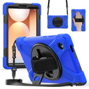 Rotatable Holder Silicone Hybrid PC Tablet Case with Shoulder Strap, For Samsung Galaxy Tab A11+