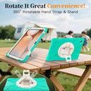 Rotatable Holder Silicone Hybrid PC Tablet Case with Shoulder Strap, For Samsung Galaxy Tab A11+
