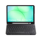 Bluetooth Keyboard Leather Tablet Case with Pen Holder, For Samsung Galaxy Tab A11+