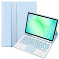 For Samsung Galaxy Tab A11+ Touch Bluetooth Keyboard Leather Tablet Case with Pen Holder