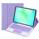 For Samsung Galaxy Tab A11+ Touch Bluetooth Keyboard Leather Tablet Case with Pen Holder