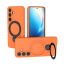 Ring Shield MagSafe TPU Phone Case with 360 Degree Rotating Holder, For Samsung Galaxy S25 Ultra 5G, For Samsung Galaxy S24 Ultra 5G, For Samsung Galaxy S24 5G, For Samsung Galaxy S23 Ultra 5G