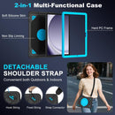 For Samsung Galaxy Tab A11+ / A9+ Silicone PC Tablet Case with Shoulder Strap