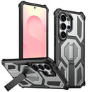 Hidden Metal Holder Magnetic Shockproof Phone Case, For Samsung Galaxy S26+ 5G, For Samsung Galaxy S26 Ultra 5G, For Samsung Galaxy S26 5G, For Samsung Galaxy S25 FE 5G