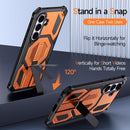 Hidden Metal Holder Magnetic Shockproof Phone Case, For Samsung Galaxy S26+ 5G, For Samsung Galaxy S26 Ultra 5G, For Samsung Galaxy S26 5G, For Samsung Galaxy S25 FE 5G