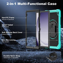 Hybrid Silicone Tablet Case Hand Strap & Shoulder Strap For Samsung Galaxy Tab A11+ / A9+