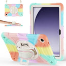 Hybrid Silicone Tablet Case Hand Strap & Shoulder Strap For Samsung Galaxy Tab A11+ / A9+