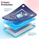 Silicone Hybrid PC Tablet Case with Shoulder Strap, For Samsung Galaxy Tab A11+ / A9+