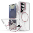 Bright Color Clear MagSafe Lens Frame Holder Phone Case, For Samsung Galaxy S26+ 5G, For Samsung Galaxy S26 Ultra 5G, For Samsung Galaxy S26 5G