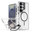 Bright Color Clear MagSafe Lens Frame Holder Phone Case, For Samsung Galaxy S26+ 5G, For Samsung Galaxy S26 Ultra 5G, For Samsung Galaxy S26 5G