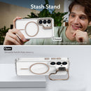 Bright Color Clear MagSafe Lens Frame Holder Phone Case, For Samsung Galaxy S26+ 5G, For Samsung Galaxy S26 Ultra 5G, For Samsung Galaxy S26 5G