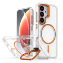 Bright Color Clear MagSafe Lens Frame Holder Phone Case, For Samsung Galaxy S26+ 5G, For Samsung Galaxy S26 Ultra 5G, For Samsung Galaxy S26 5G