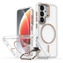Bright Color Clear MagSafe Lens Frame Holder Phone Case, For Samsung Galaxy S26+ 5G, For Samsung Galaxy S26 Ultra 5G, For Samsung Galaxy S26 5G