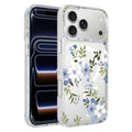 Flower Pattern IMD Glitter Magnetic Phone Case For iPhone 17 Pro