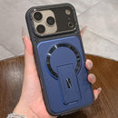 Shockproof Lens Cover Magnetic Phone Case with Hidden Holder For iPhone 17
