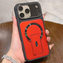 Shockproof Lens Cover Magnetic Phone Case with Hidden Holder For iPhone 17