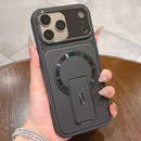 Shockproof Lens Cover Magnetic Phone Case with Hidden Holder For iPhone 17