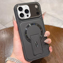 Shockproof Lens Cover Magnetic Phone Case with Hidden Holder For iPhone 17